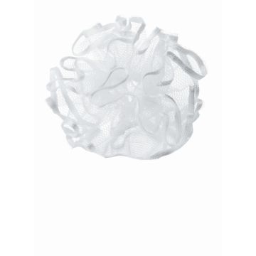 Kerzentropfschutz MATILLDA aus Tüll mit Band, weiß, 8cm, Ø5cm