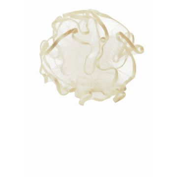 Kerzentropfschutz MATILLDA aus Tüll mit Band, weiß-creme, 8cm, Ø5cm