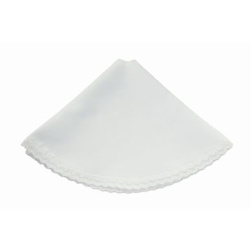 Kerzentuch ADELINDA aus Baumwolle, weiß, 34cm