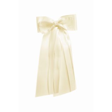 Kerzenschleife LIBORIUS aus Satin, creme, 30cm, Ø4cm