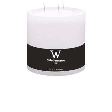 Dreidochtkerze AURORA, weiß, 14,5cm, Ø14,8cm, 100h - Made in Germany