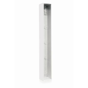 Kerzen Verpackung AZORA mit PVC Einsatz, passend für Kerzen 41,5cm, Ø3cm, weiß