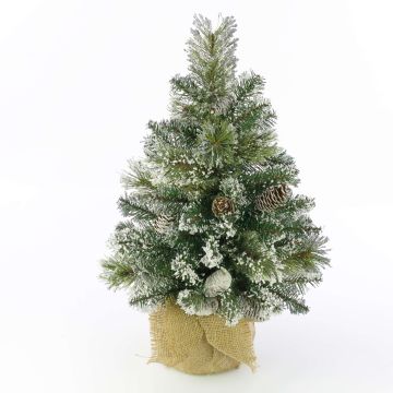 Künstlicher Christbaum RIGA, Jutesack, mit Zapfen, weiß, 60cm, Ø40cm Künstlicher Christbaum RIGA, Jutesack, mit Zapfen, weiß, 60cm, Ø40cm