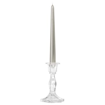 Glas Kerzenleuchter ANAMARIA für Stabkerzen, transparent, 15,3cm, Ø6cm
