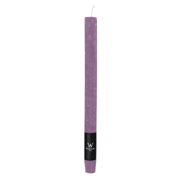 Stabkerze AURORA, mauve, 27cm, Ø2,2cm, 10h - Made in Germany