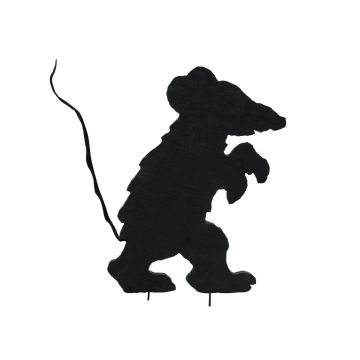 Halloween Deko Silhouette Maus SPOOKY MOUSE, schwarz, 56cm