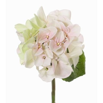 Künstliche Hortensie CHIDORI, creme-rosa-grün, 30cm, Ø13cm