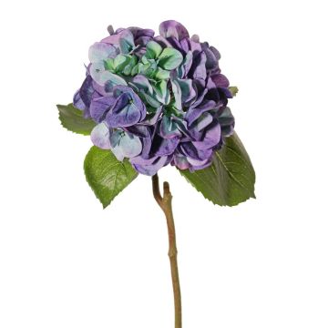 Künstliche Hortensie CHIDORI, lila-blau-grün, 60cm, Ø18cm