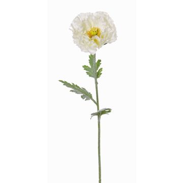 Kunst Mohnblume BAHIRA, creme, 75cm, Ø12cm