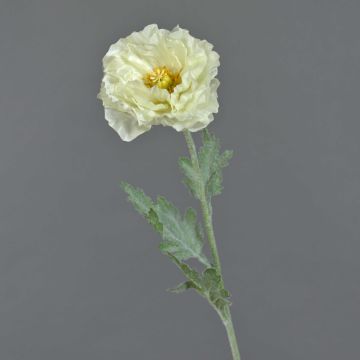 Kunst Mohnblume BAHIRA, creme, 75cm, Ø12cm