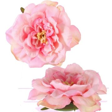 Deko Rosenblüte SASKIA, treibend, rosa, 5cm, Ø15cm