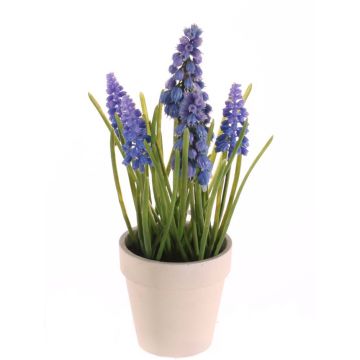 Künstliche Muscari ARABELLA im Dekotopf, lila-blau, 25cm, Ø2-3cm