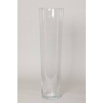 Bodenvase Konisch AMNA OCEAN aus Glas, klar, 70cm, Ø17cm
