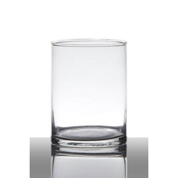 Kerzen Glas Zylinder SANYA EARTH, klar, 15cm, Ø12cm