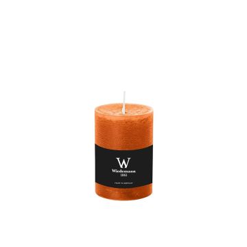 Stumpenkerze AURORA, orange, 10cm, Ø6,8cm, 42h - Made in Germany Stumpenkerze AURORA, orange, 10cm, Ø6,8cm, 42h - Made in Germany