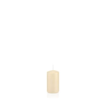 Stumpenkerze MAEVA, creme, 10cm, Ø5cm, 23h - Made in Germany Stumpenkerze MAEVA, creme, 10cm, Ø5cm, 23h - Made in Germany