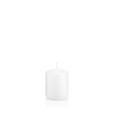 Stumpenkerze MAEVA, weiß, 8cm, Ø6cm, 29h - Made in Germany
