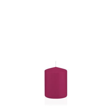 Stumpenkerze MAEVA, magenta, 8cm, Ø6cm, 29h - Made in Germany