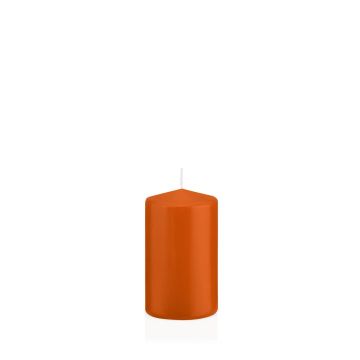 Stumpenkerze MAEVA, orange, 10cm, Ø6cm, 33h - Made in Germany