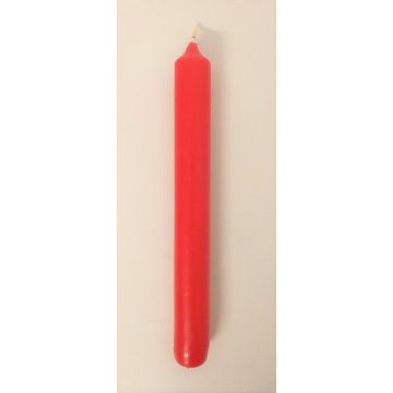 Leuchterkerze CHARLOTTE, rot, 18,5cm, Ø2,1cm, 6,5h - Made in Germany