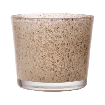 Maxi Teelichtglas ALENA GRANIT, granit sand, 9cm, Ø10cm