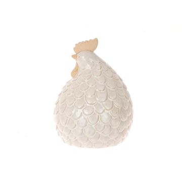 Dekofigur Huhn ARKAS aus Keramik, grau-weiß, 14,5x13,5x20cm Dekofigur Huhn ARKAS aus Keramik, grau-weiß, 14,5x13,5x20cm