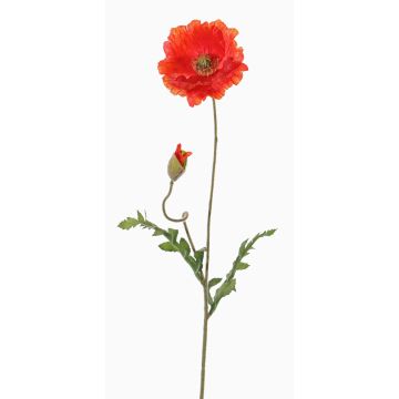Kunst Mohnblume LIENTJE, rot, 65cm, Ø10cm