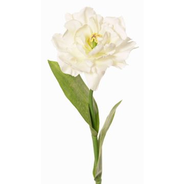 Kunst Papageien Tulpe STEFANIE, weiß-grün, 65cm, Ø14cm