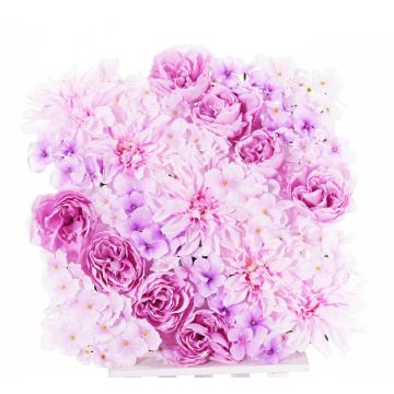 Deko Pfingstrose Dahlie Hortensie Matte EVOLET, rosa, 30x30cm