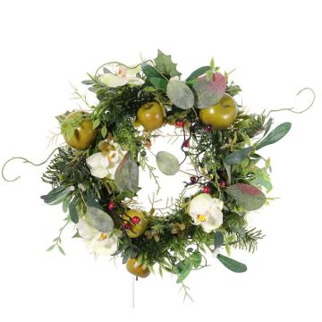 Künstlicher Winterkranz ISABELLE, Orchidee, Apfel, creme, Ø30cm Künstlicher Winterkranz ISABELLE, Orchidee, Apfel, creme, Ø30cm