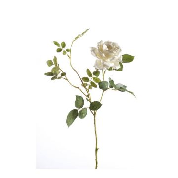 Künstlicher Zweig Rose BEATA, creme, 75cm