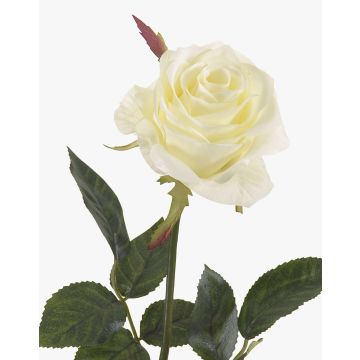 Plastik Rose BRINA, weiß, 75cm, Ø9cm