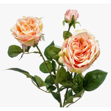 Künstliche Blume Rosenzweig CALISTA, creme-rosa, 60cm