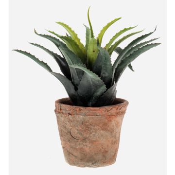 Künstliche Agave decipiens SEDA im Terracottatopf, grün, 20cm, Ø25cm