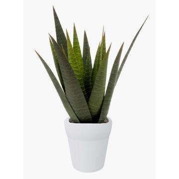 Kunst Sukkulente Aloe Variegata MARTINEZ, Keramiktopf, grün, 30cm, Ø17cm