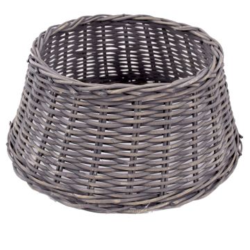 Weihnachtsbaumständer Korb MACARIO aus Rattan, grau, 26cm, Ø60cm