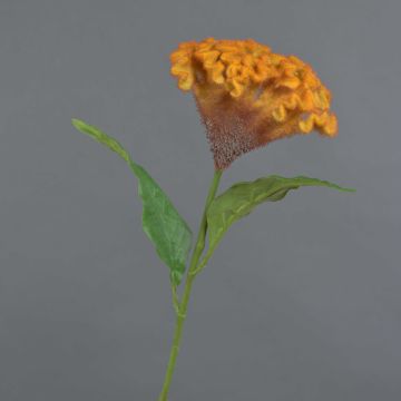 Kunstblume Hahnenkamm ANUBIS, orange, 60cm, Ø14cm