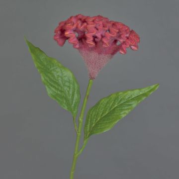 Kunstblume Hahnenkamm ANUBIS, violett-rot, 60cm, Ø14cm
