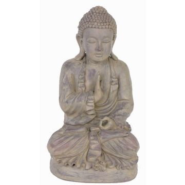 Buddha Figur SHANTA, sitzend meditierend, grau, 45cm Buddha Figur SHANTA, sitzend meditierend, grau, 45cm