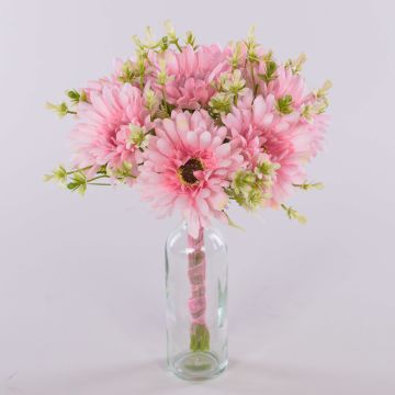Kunst Blumenstrauß Gerbera TEMBAR, rosa, 30cm, Ø22cm