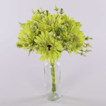 Kunst Blumenstrauß Gerbera TEMBAR, grün-creme, 30cm, Ø22cm