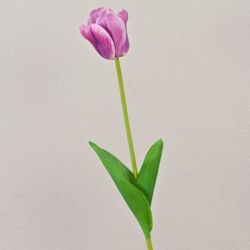 Kunstblume Tulpe PJASSINA, violett-weiß, 65cm