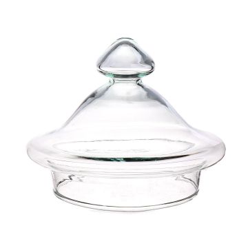 Glasdeckel DOMINGAS für Aufbewahrungsglas, mit Griff, transparent, 13cm, Ø15cm