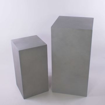 Quadratische Sockel Pflanzsäule LIMBORO, 2 Stück, Fiberglas, sand, 30x30x60cm, 40x40x80cm Quadratische Sockel Pflanzsäule LIMBORO, 2 Stück, Fiberglas, sand, 30x30x60cm, 40x40x80cm
