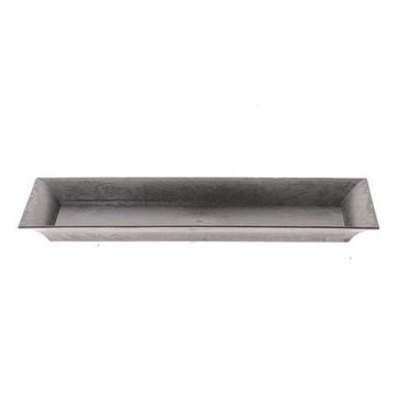 Rechteckiges Dekotablett TORMUND, Kunststoff, schwarz, 36x17x2,5cm