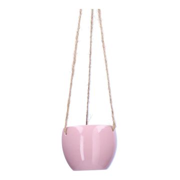 Dolomit Blumenampel DOMINGOS, rosa, 8,5/44cm, Ø10,8cm