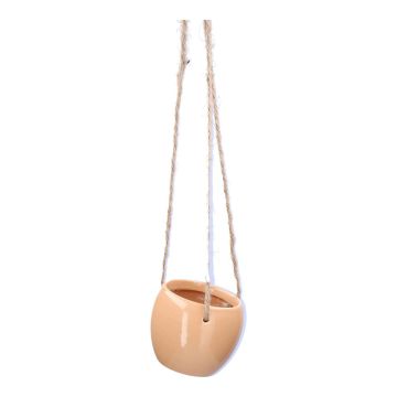 Dolomit Blumenampel DOMINGOS, pfirsich, 10/65cm, Ø13cm