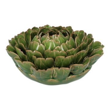 Keramikvase Lotusblüte MARILUNA, handmade, grün, 8,5cm, Ø19cm
