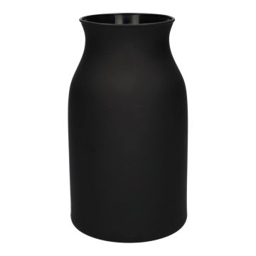 Blumenvase LUNARA aus Glas, schwarz-matt, 21cm, Ø12cm Blumenvase LUNARA aus Glas, schwarz-matt, 21cm, Ø12cm