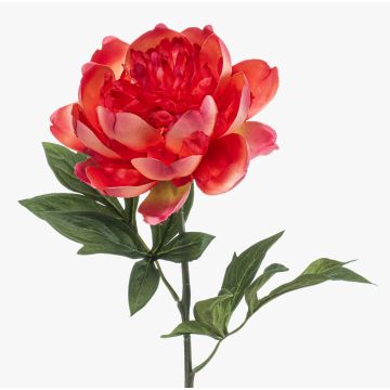 Kunstblume Pfingstrose TWOLER, koralle, 60cm, Ø13cm